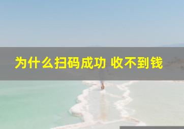 为什么扫码成功 收不到钱